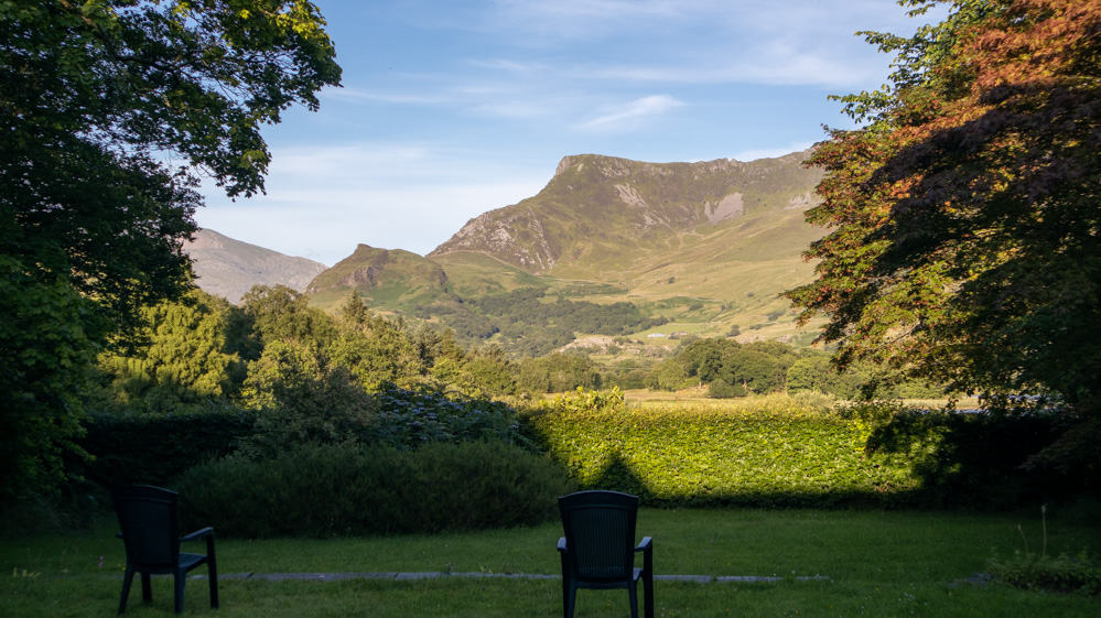 Trigonos Retreat Centre mountain view in Snowdonia National Park