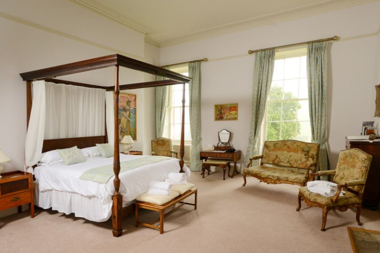 Bedroom in Sharpham House