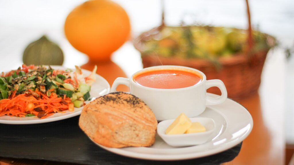 Vegan food at the Centre for Alternative Technology