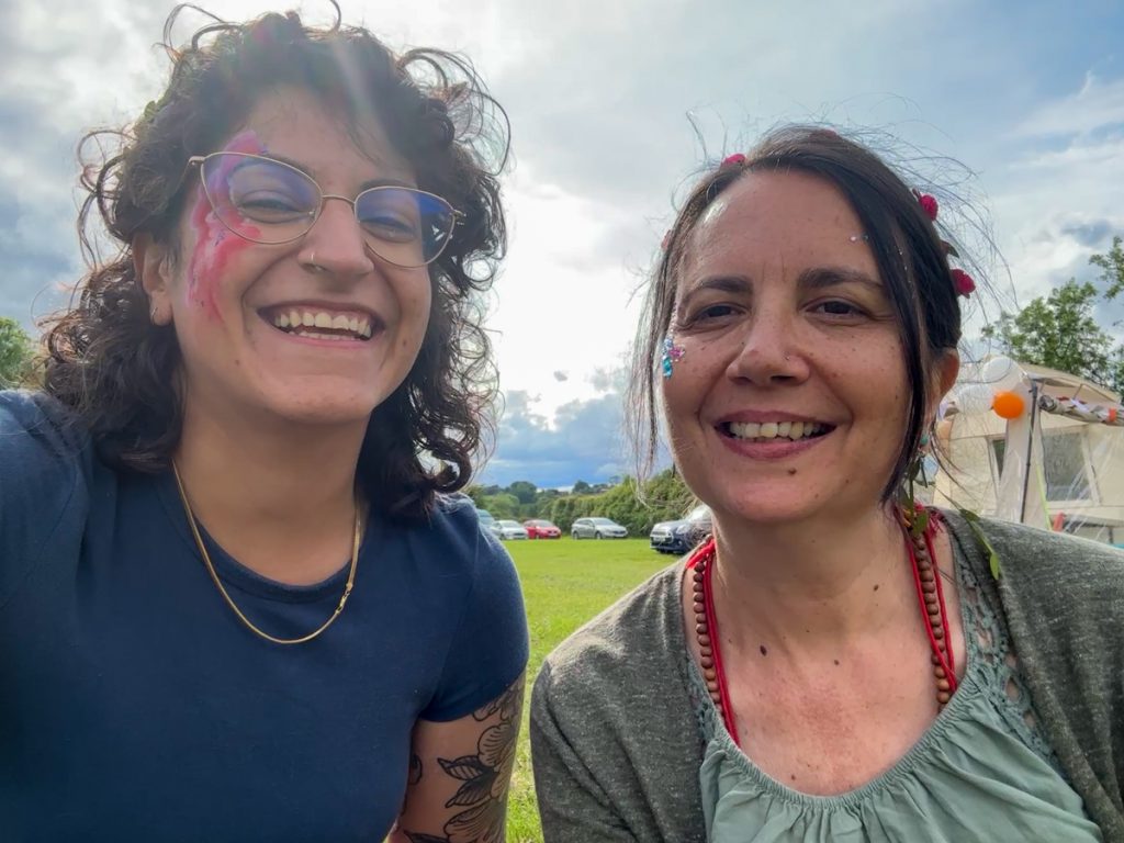 Two friends together at the Fest