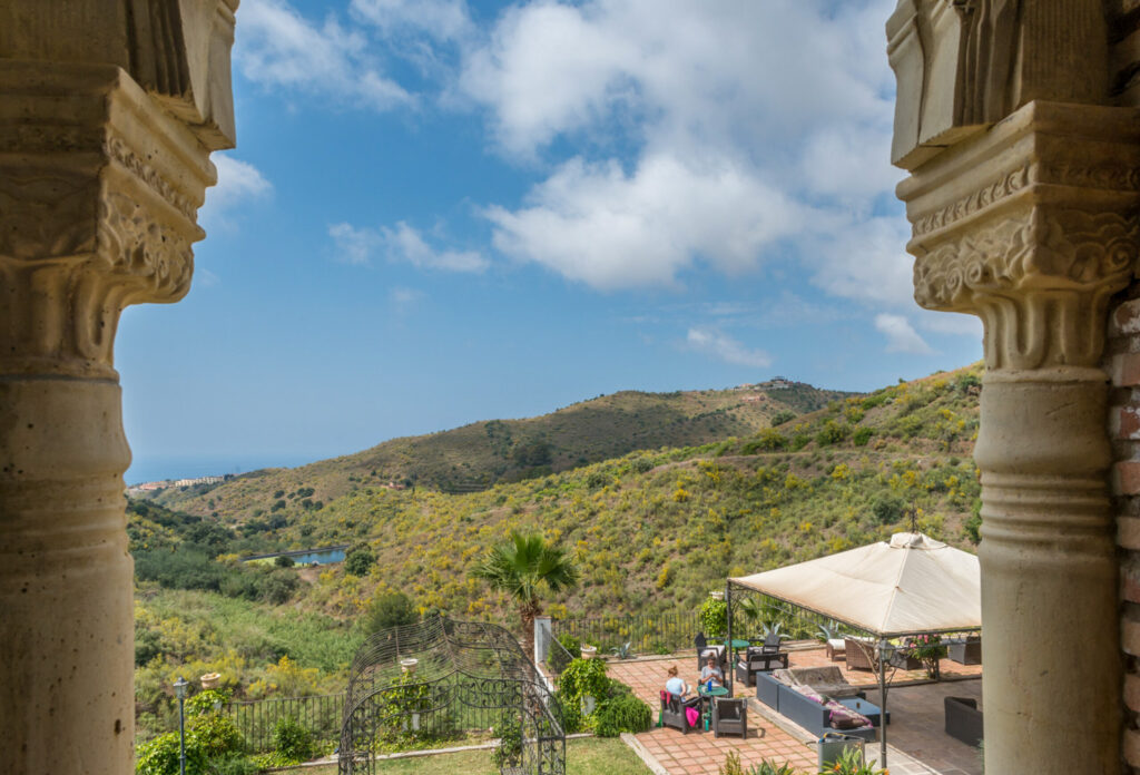 The view from the terrace at Santillan
