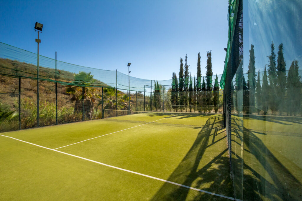 The paddle tennis court